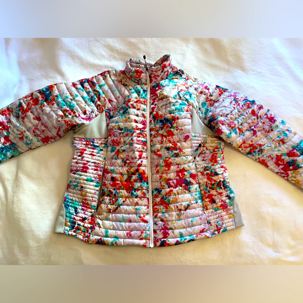 Eddie Bauer colourful warm fall jacket. XL.